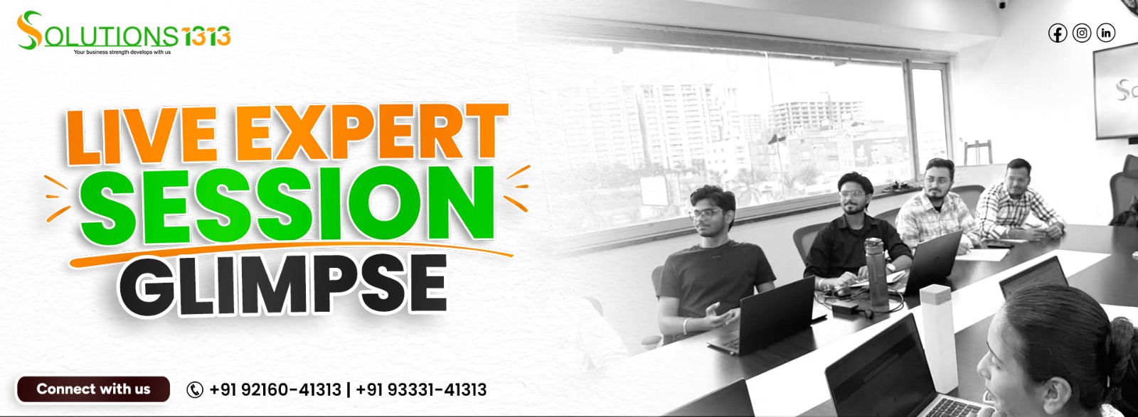 Students in a live expert session at the Solutions1313 digital marketing institute in Mohali